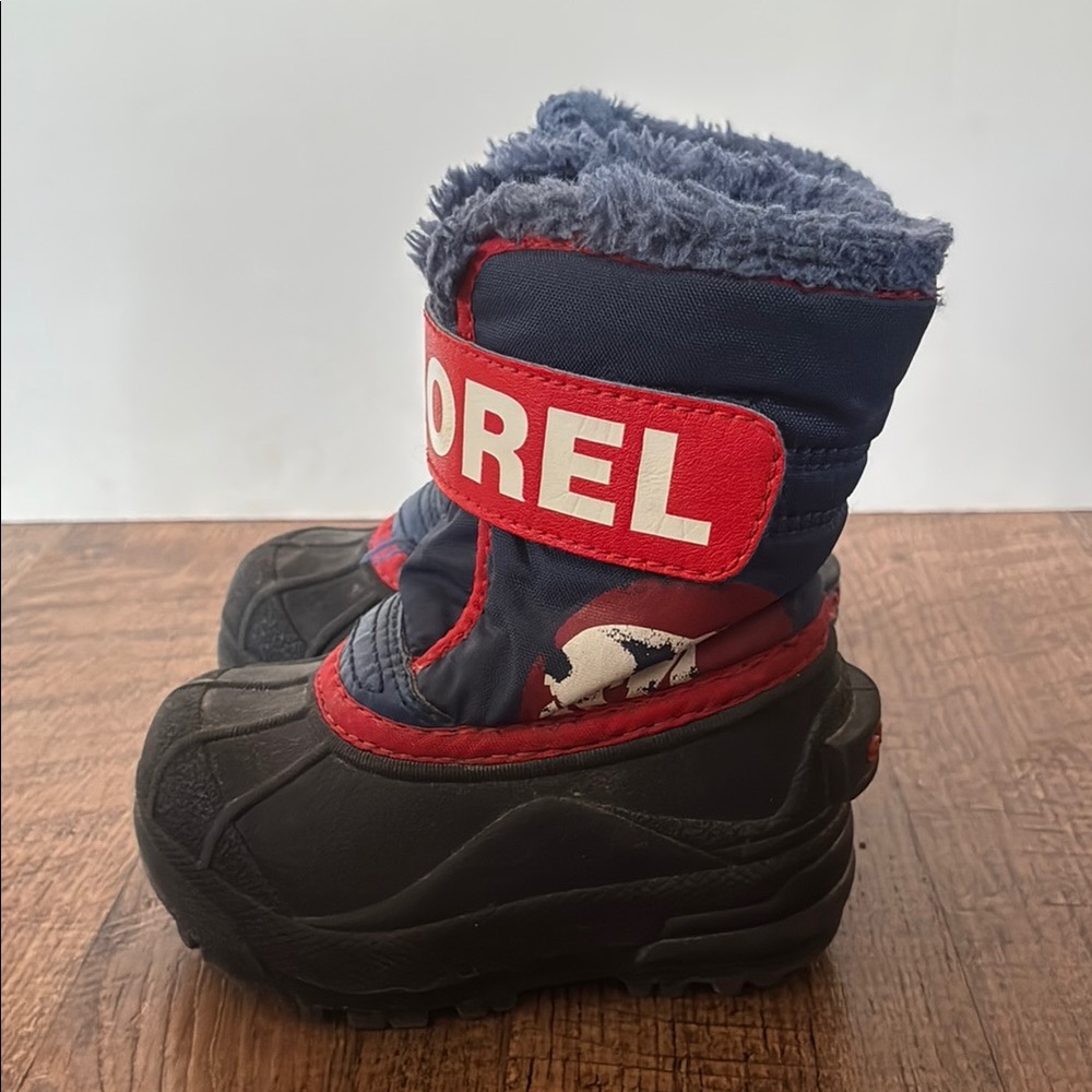 Sorel Kids' Blue and Red Winter Boots